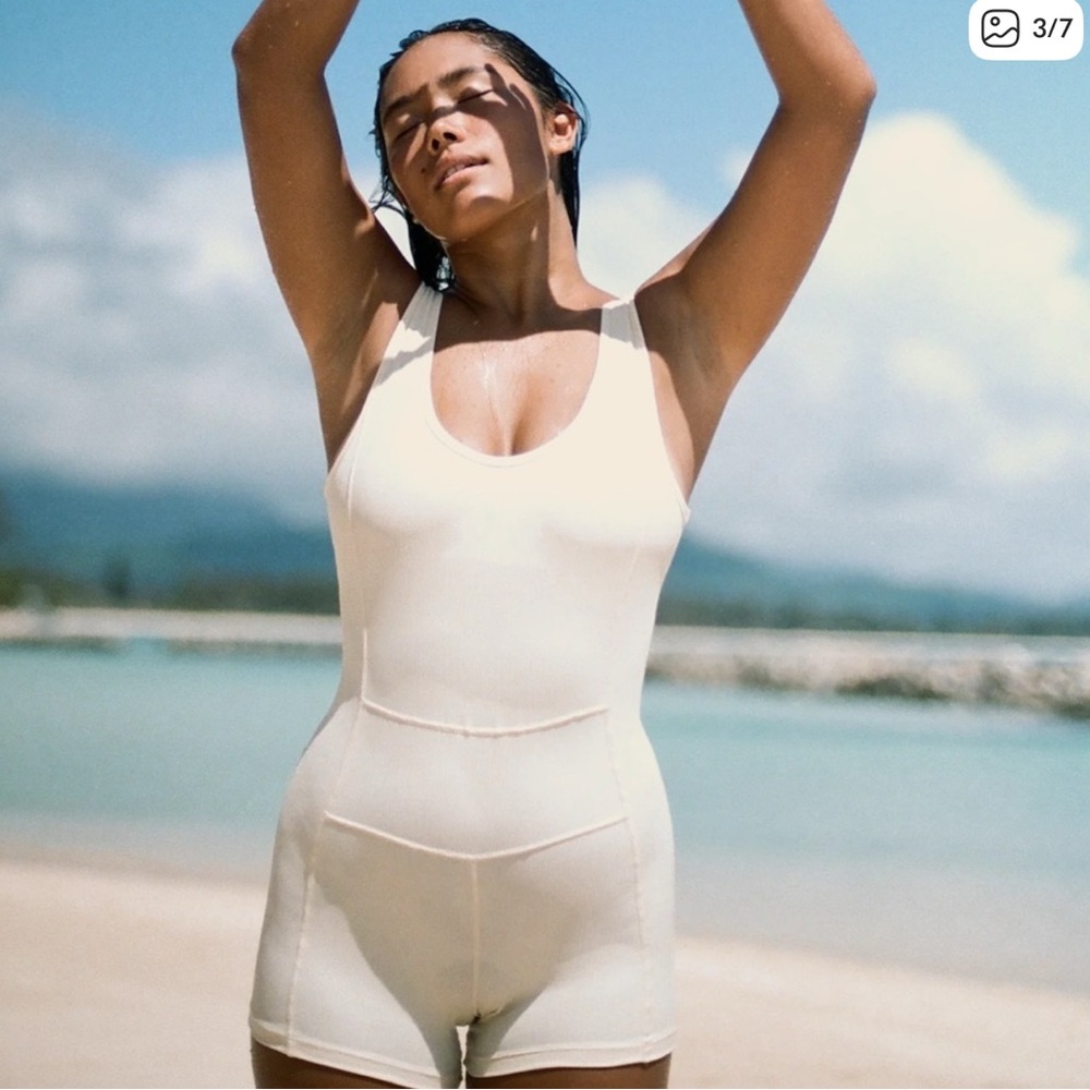 Abysse white playsuit